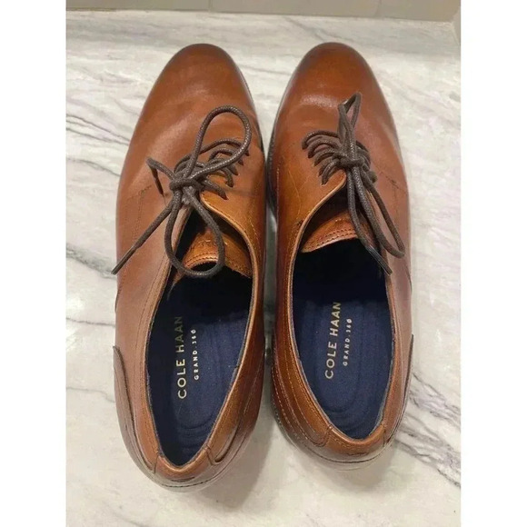 Men’s Cole Haan Grand Oxfords Plain Toe Brown Size 8 - Picture 4 of 9